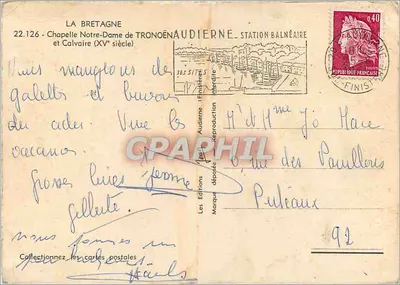 Capela Nossa Senhora de Tronoën — Tronoën — Les Éditions Audierne — Verso