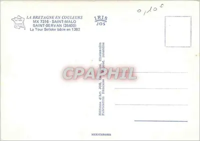 Tour Solidor — Saint-Servan — Art Editions JOS — Back