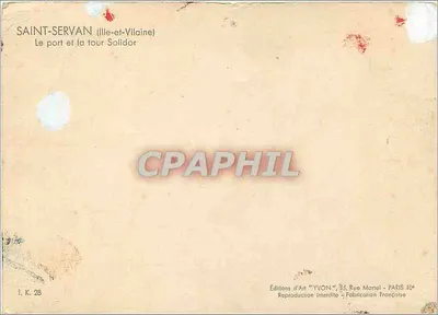 Saint-Servan (Ille-et-Vilaine) — port i wieża Solidor — Wydawnictwo 'YVON', Paryż — Rewers