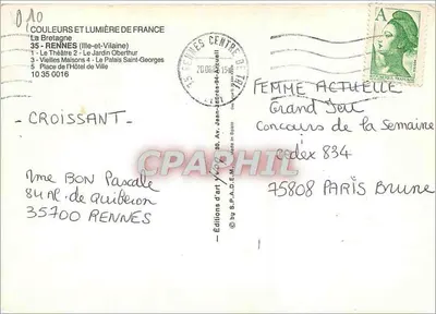 Rennes — widok panoramiczny — Wydawnictwo S.P.A.D.E.M. — Rewers