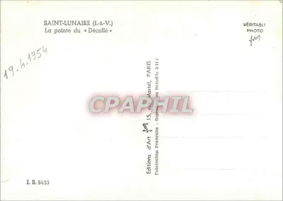 Saint-Lunaire (I.&V.) — A ponta do « Décollé » — Éditions d'Art I.&V., Paris — Verso