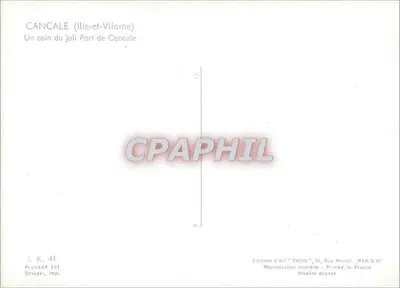Cancal (Ille-et-Vilaine) — Kąt pięknego portu w Cancal — Wydawnictwo Art YVON — Rewers