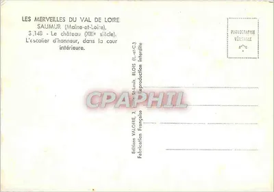 Saumur — O castelo (século XII) — Éditions Valoire, n° 3.148 — Verso