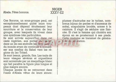 Abala. Fêtes bororos — Niger — Photos-Services S.A. XXXV-E2 — Rewers