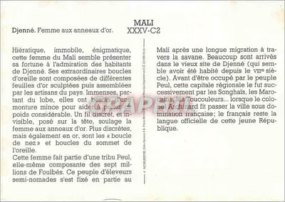 Mulher com anéis de ouro — Djenné, Mali — Editor: A. Fitts-Servan, n° XXXV-C2 — Verso