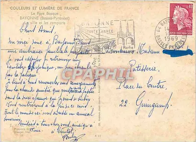 Bayonne (Basses-Pyrénées) — vue de la ville et des remparts — éditeur Jean-Jaures, n° 411 — Verso