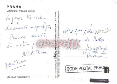 Praha — Malá Strana / Vrtbovská zahrada — erpet bohemia crystal Nr. 010 — Rewers