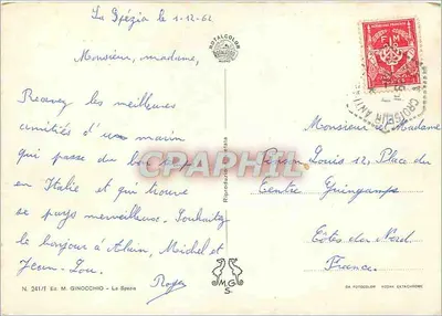 Lerici — widok portu i zamek — Royalcolor, n° 241/f — Rewers
