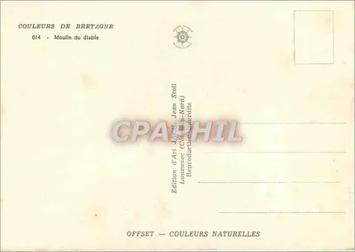 Moinho do Diabo — Cores da Bretanha 614 — Edição Art Stoll — Verso