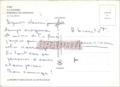 Kap Bénat — widok z lotu — Les Éditions Bandol — Rewers