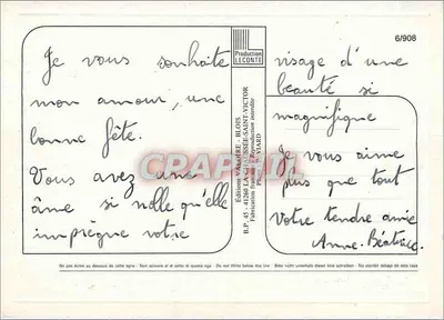 Pôr do sol — visão de lago — Produção LECONTE, n°6/908 — Verso