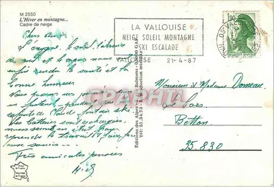 Zimowy widok w górach — La Vallouise — Wydawnictwo Alp — Rewers