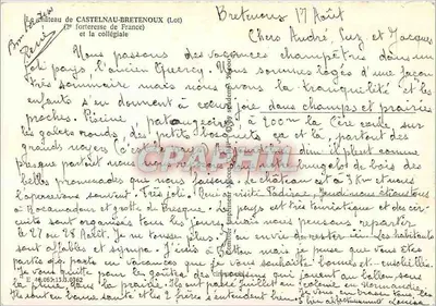 Zamek Castelnau-Bretenoux — twierdza i klasztor — wydawca Ciss, nr 46.065.13.5.0762 — Rewers