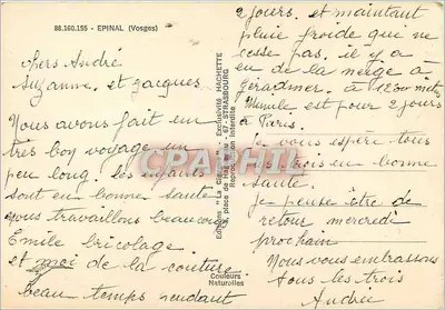 Épinal — Pamiątka z Épinal — Wydawnictwo "La Cigale" — Rewers