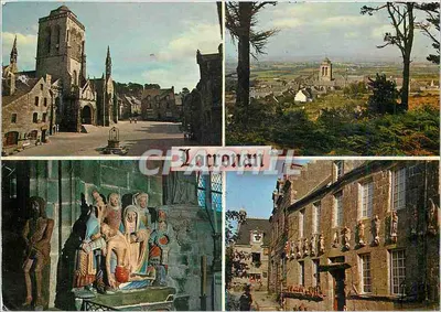 Locronan — vista geral, capela do Pényt, igreja, casa antiga — Les Éditions Finistériennes
