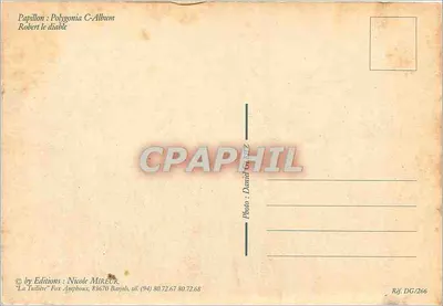 Papillon Polygônia C-Album — Robert le diable — Wydawnictwo Nicole Mireur — Rewers
