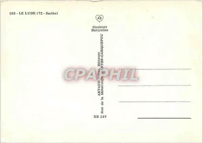 Le Lude — Zamek i krajobraz — Kolor naturalny, n°103 — Rewers