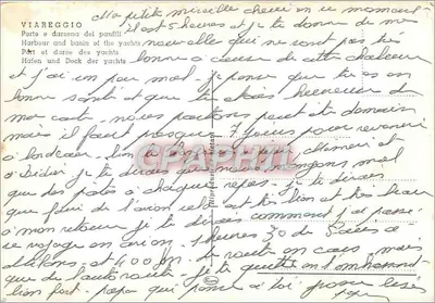 Porto e dársena dos iates — Viareggio — editor desconhecido — Verso