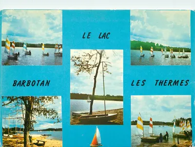 Barbotan — Os Termas e O Lago — Bilhete postal antigo da região do Gers