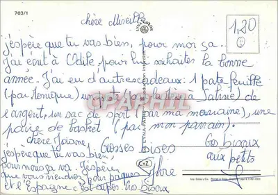 Niña sosteniendo un muñeco — Nennit — Imp. Cebas y Cía, Lyon — Reverso