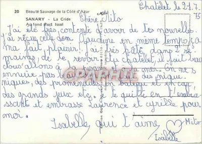 Sanary - La Cride — Beleza Selvagem da Costa Azul — Edição G. Galli, n°20 — Verso