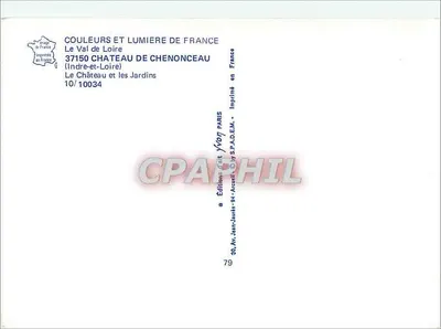 Zamek Chenonceau — Zamek i ogrody — Wydawnictwo Yvon — Rewers