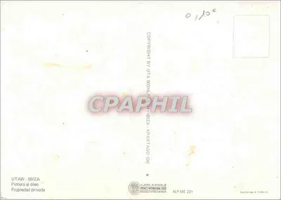 Scène de rue à Ibiza — peinture à l'huile — éditeur UTA WOHLER — N.º ME 221 — Verso