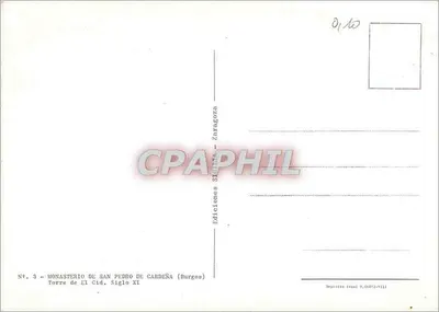 Klooster van San Pedro de Cardeña — Toren van El Cid, 10e eeuw — Ediciones Stüma, Zaragoza, n°3 — Achterkant
