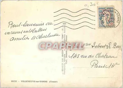 Villeneuve-sur-Yonne (Yonne) — collage de 3 vistas — editor CIM, n°891757 — Reverso