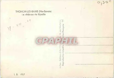 Thonon-les-Bains — Zamek Ripaille — Éditions d'Art Yvon, 711 — Rewers
