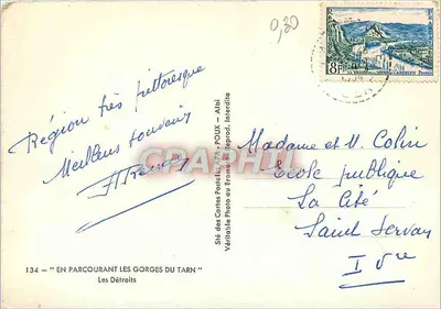 Les Détroits — Przechodząc przez Góry Tarn — POUX - Albi — Rewers