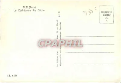 Albi (Tarn) — Katedra Świętej Cecylii — Wydawnictwo Art Marhel — Rewers