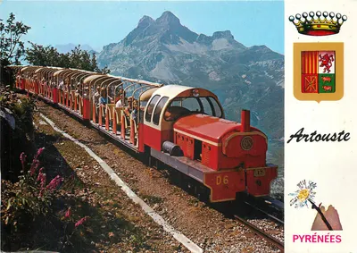 Turystyczny pociąg do Artouste — Pireneje — Wydawca A. Doucet i Synowie, nr 914 L