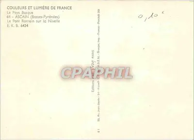 Ascain — Most Rzymski nad Nivelle — Wydawnictwo Jean-Jaurès — Rewers