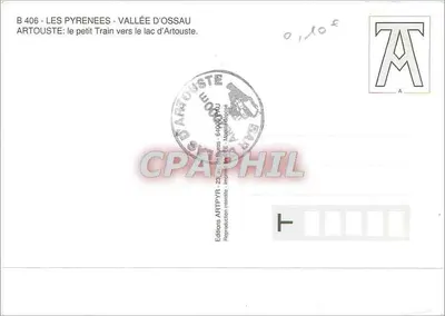 Artouste — Mały pociąg w kierunku jeziora Artouste — Wydawnictwo Vallée d'Ossau — Rewers