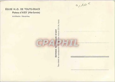 Kościół NMP Wszystkich Łask — Plateau d'Assy (Haute-Savoie) — Wydawnictwo Paroissiale d'Assy — Rewers
