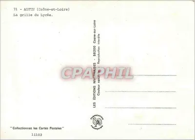 Aupun (Saône-et-Loire) — Szczelina szkolna — Wydawnictwo Nivernais — Rewers