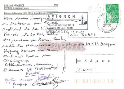 Avignon — o palácio dos Papas — Éditions du Boumian — Verso