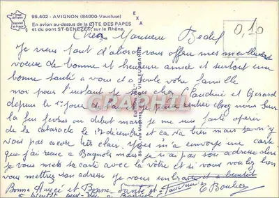 Avignon — Miasto Papieży i most Saint-Bénézet — Wydawnictwo Miasta Avignon, n° 95.402 — Rewers