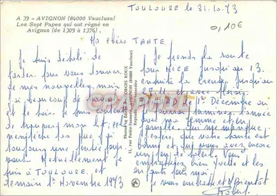 Avignon — Stadt der Päpste — Die sieben Päpste von Avignon — Rückseite