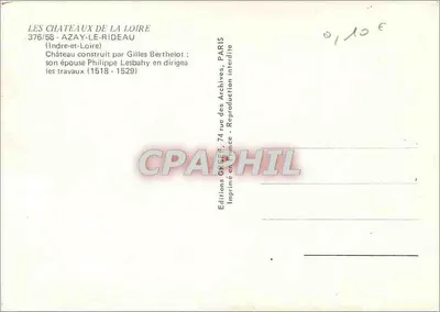 Zamek Azay-le-Rideau — Zamek Loary — Wydawnictwo Gréff — Rewers