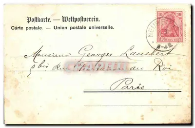 Neuweiler — Neuveiller cerca de Saverne — G. Schmitt, No. 595. — Reverso