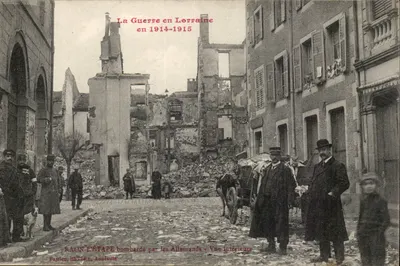 Raon-l'Étape — Vista interna após bombardeio alemão — Bagilien, 11h édit, Landeville