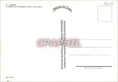 Labrède — Castelo de Montesquieu — Edição de Luxo — Verso