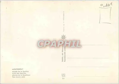 Montserrat — Ábside de la Basílica — Edición del Monasterio, n° 24 — Reverso