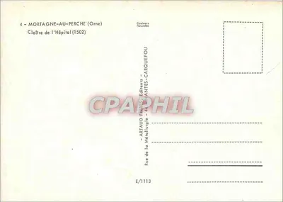 Cloître da Hôpital — Mortagne-au-Perche (Orne) — Artaud Frères, Editores - 44 Antes-Carquefou — Verso