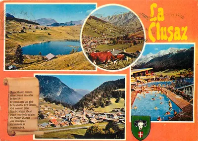 La Clusaz — estação de montanha na Alta Saboia — Impressor Combier