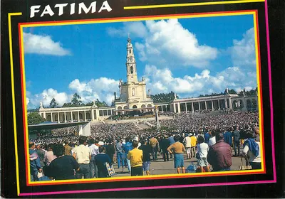 Fátima — Basílica e multidão — 549
