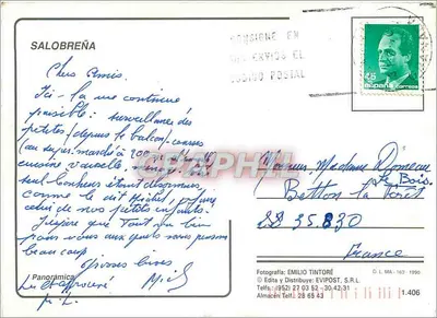 Salobreña — Costa Tropical — Editor EVIPOST, S.R.L. — Verso
