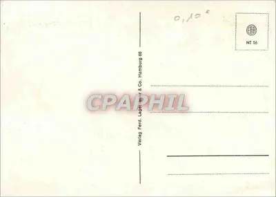 Cartão postal ilustrado — Carta da região entre a Weser, a Ems e o mar do Norte — editado por Verlag Ferd. Lagerbaur & Co. Hamburg — Verso